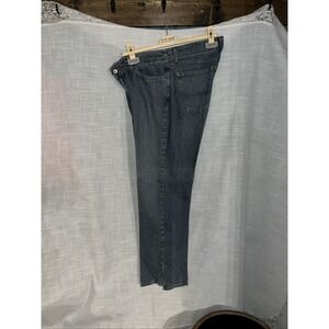 Vtg Lucky Brand Jeans Womens 12/31 Blue Bootcut Denim Made In USA Frayed Bottom